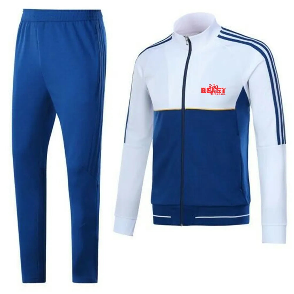 Ribbed Cuff Gym Tracksuit for a Secure and Snug Fit