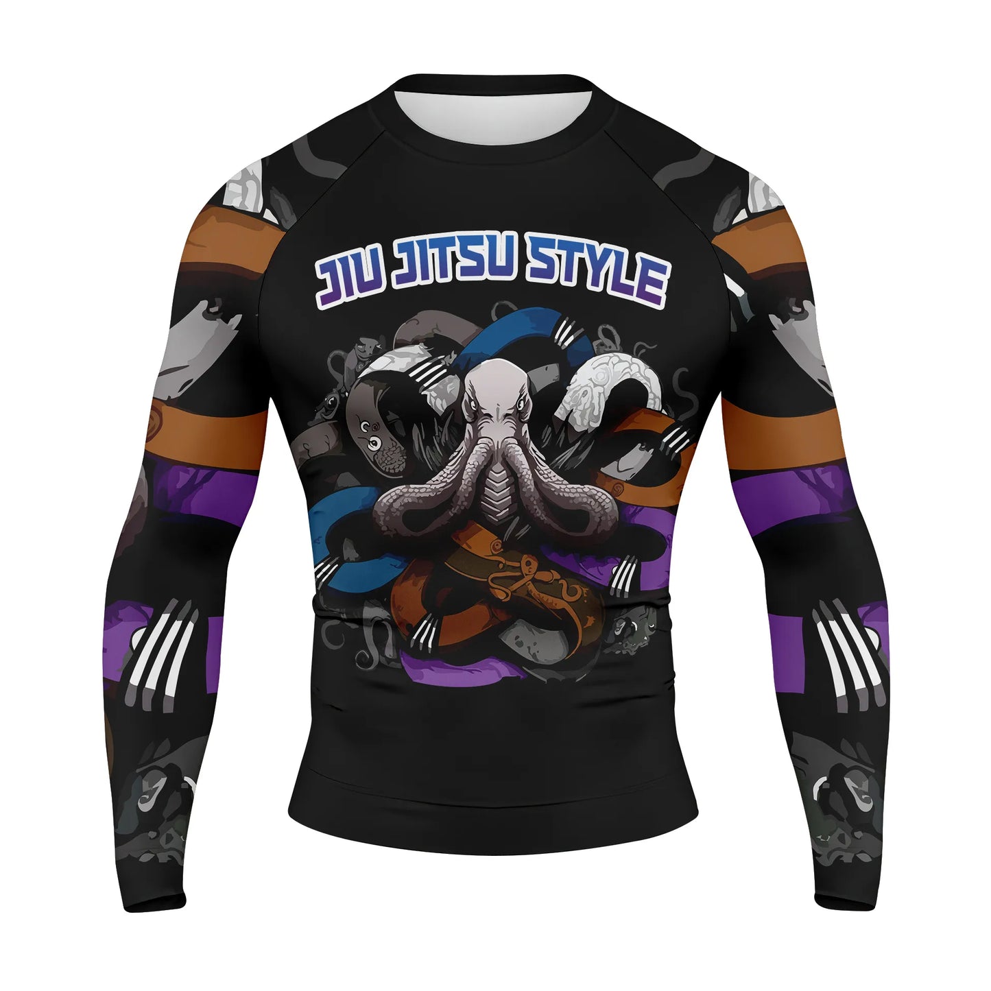 Jiu Jitsu Style Premium Sublimated Rashguard Kids Adults Unisex