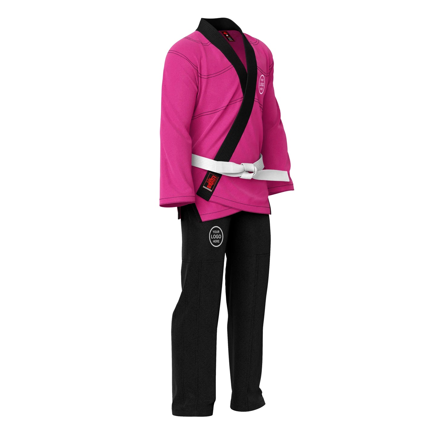 Adult unisex Brazilian Jiu Jitsu BJJ gi with a stylish contrast color design