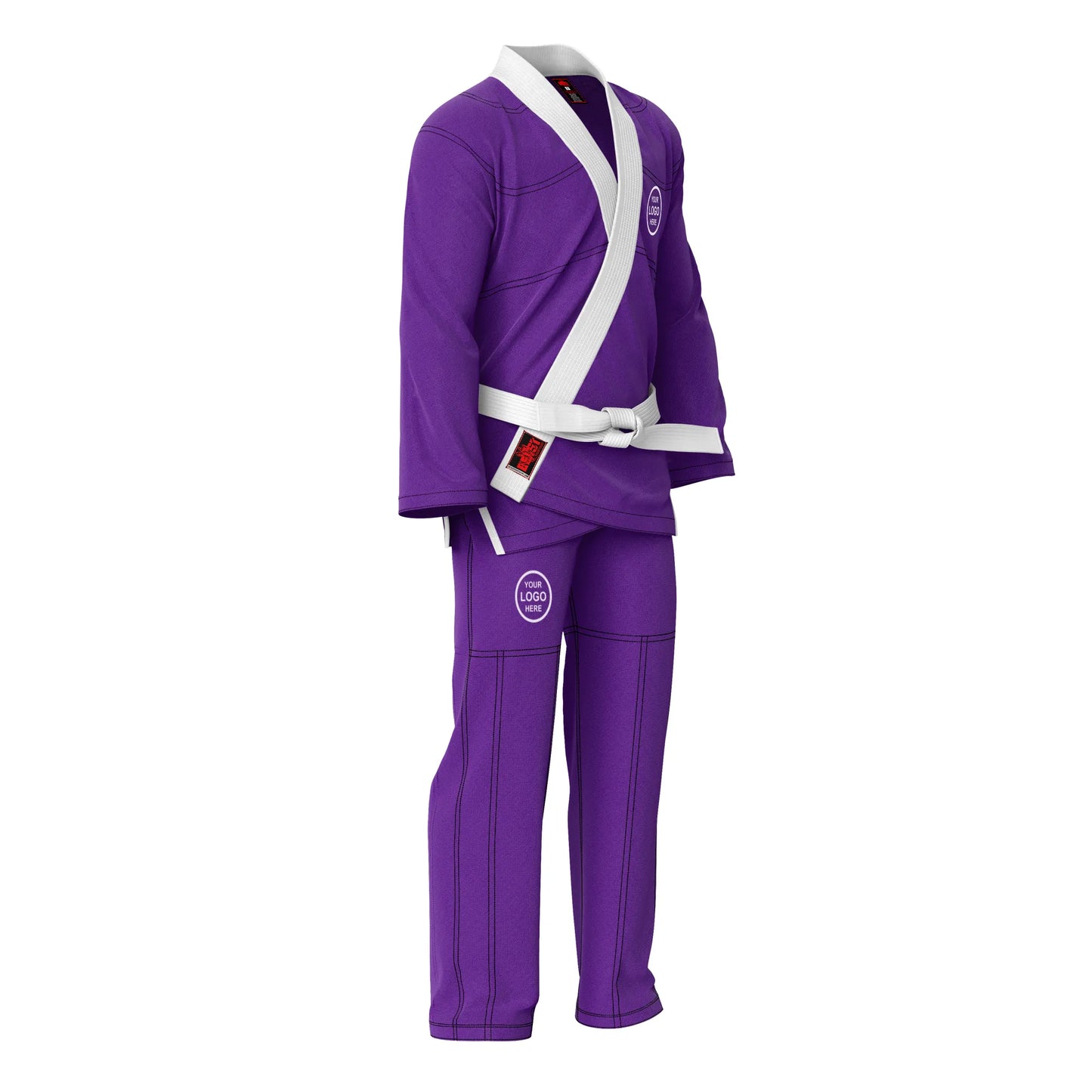 Adult unisex Brazilian Jiu Jitsu BJJ gi with a stylish contrast color design