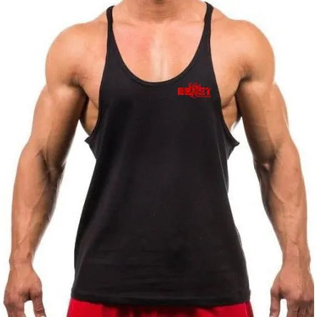 Gym Stringer Vest with Deep Sides for Maximum Flexibility