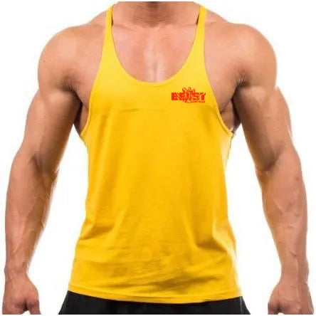 Gym Stringer Vest with Deep Sides for Maximum Flexibility