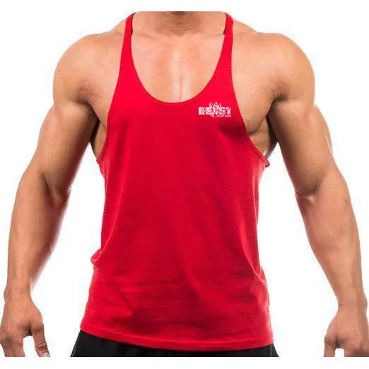Gym Stringer Vest with Deep Sides for Maximum Flexibility
