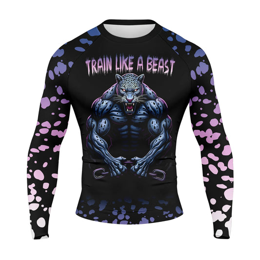Train Like A Beast Premium Sublimated Rashguard Kids Adults Unisex