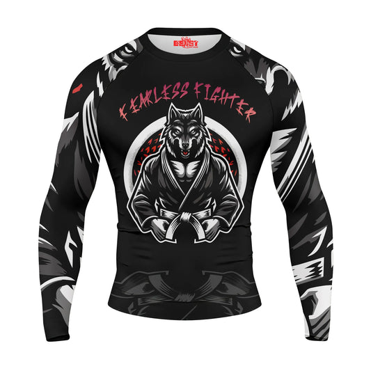 Fearless Fighter Premium Sublimated Rashguard Kids Adults Unisex
