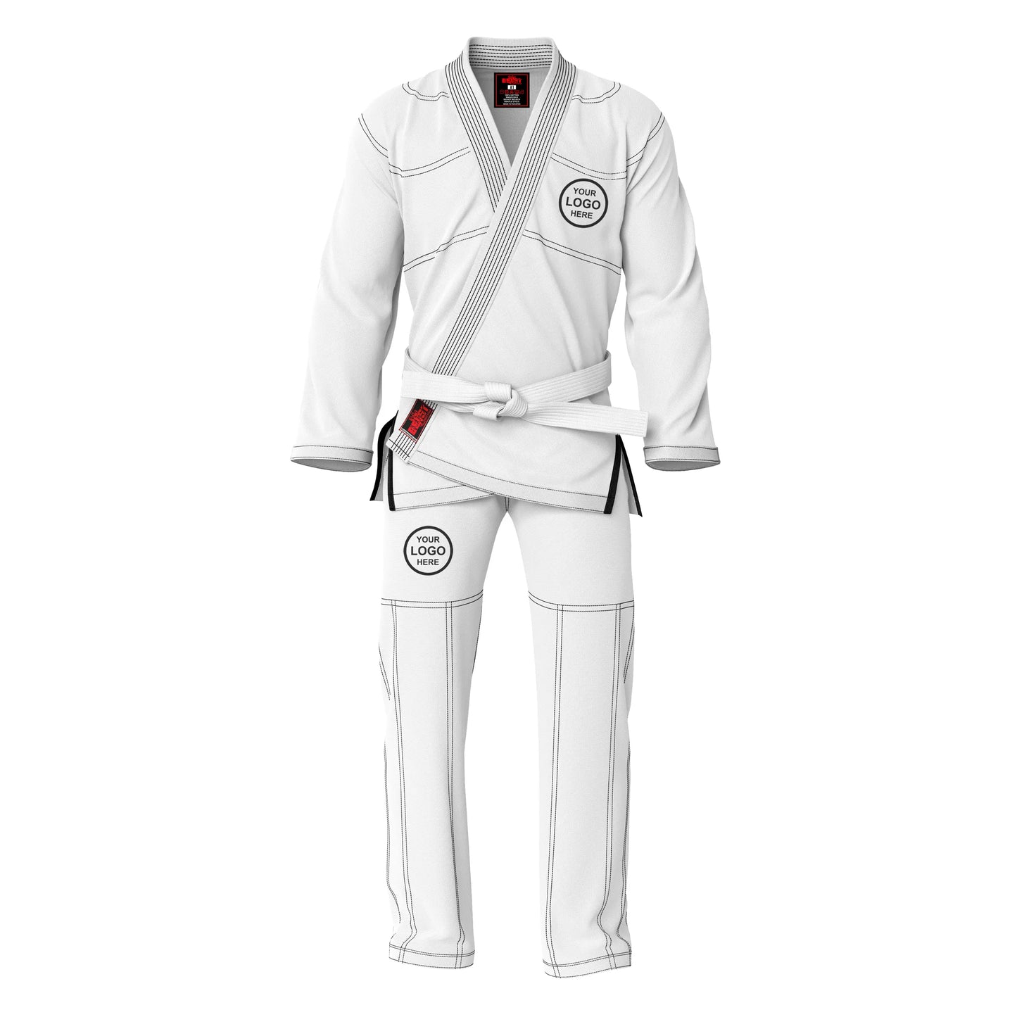 Personalized name and logo Brazilian Jiu Jitsu BJJ gi for kids and adults