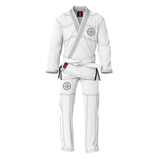 Personalized name and logo Brazilian Jiu Jitsu BJJ gi for kids and adults