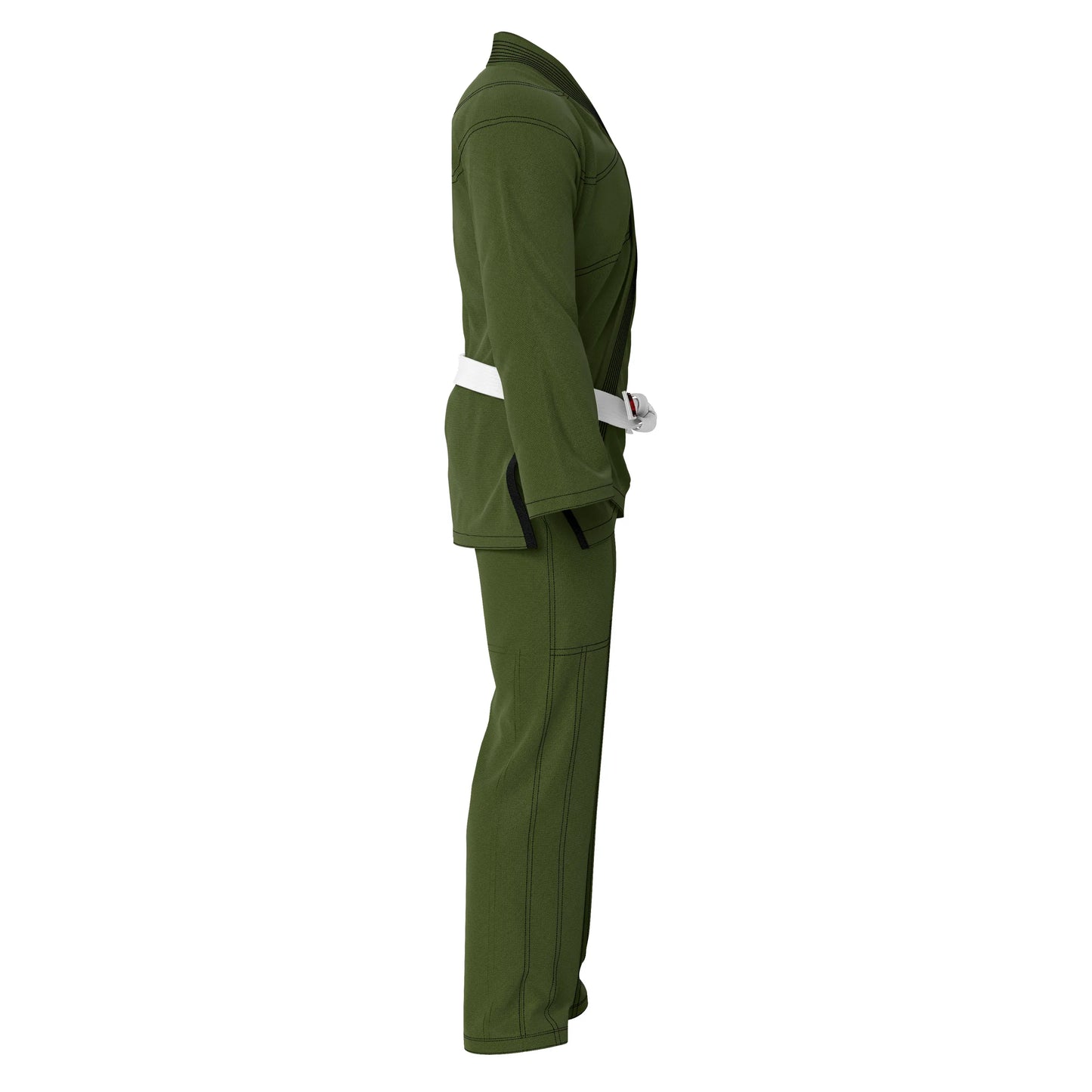 Personalized name and logo Brazilian Jiu Jitsu BJJ gi for kids and adults Olive Green