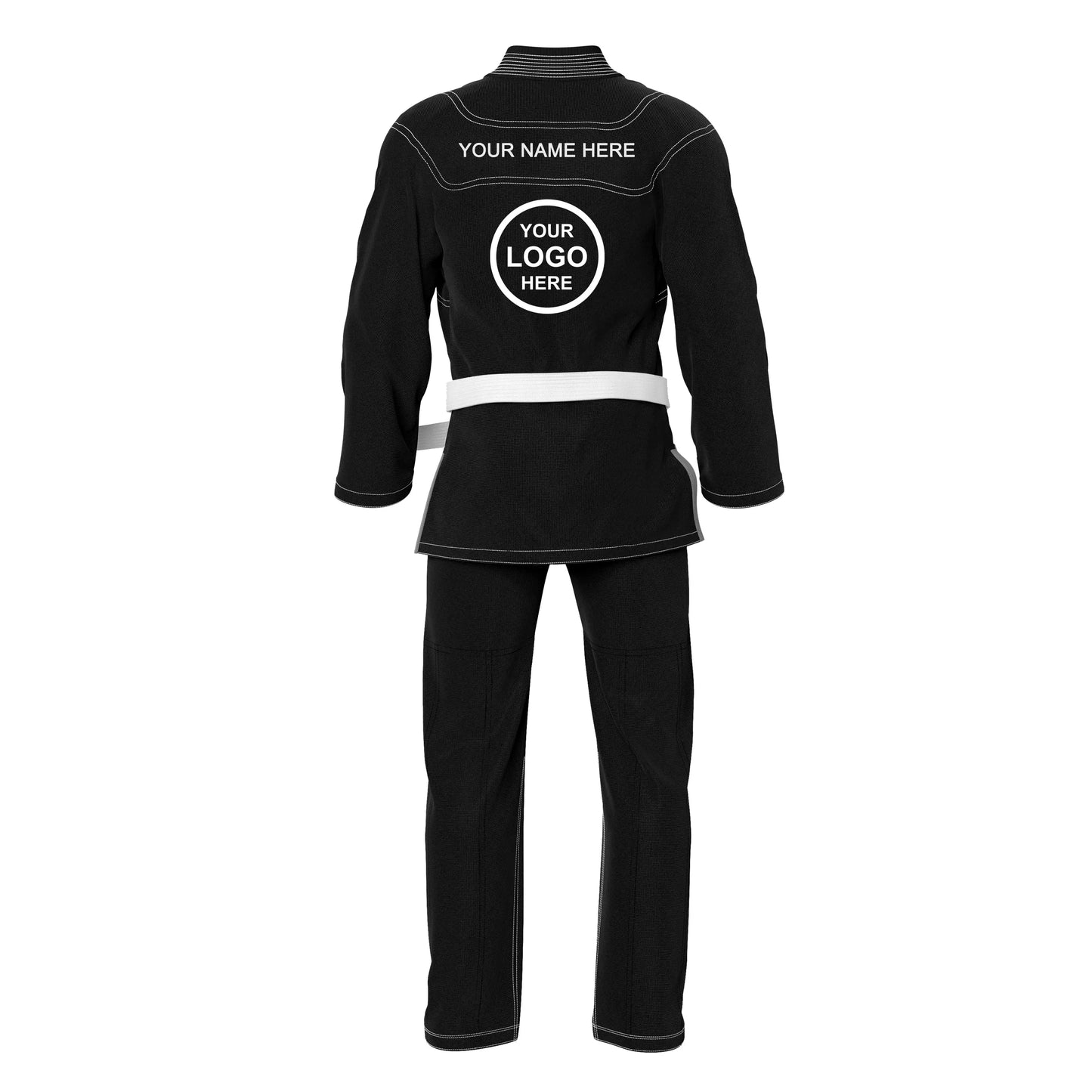 Personalized name and logo Brazilian Jiu Jitsu BJJ gi for kids and adults