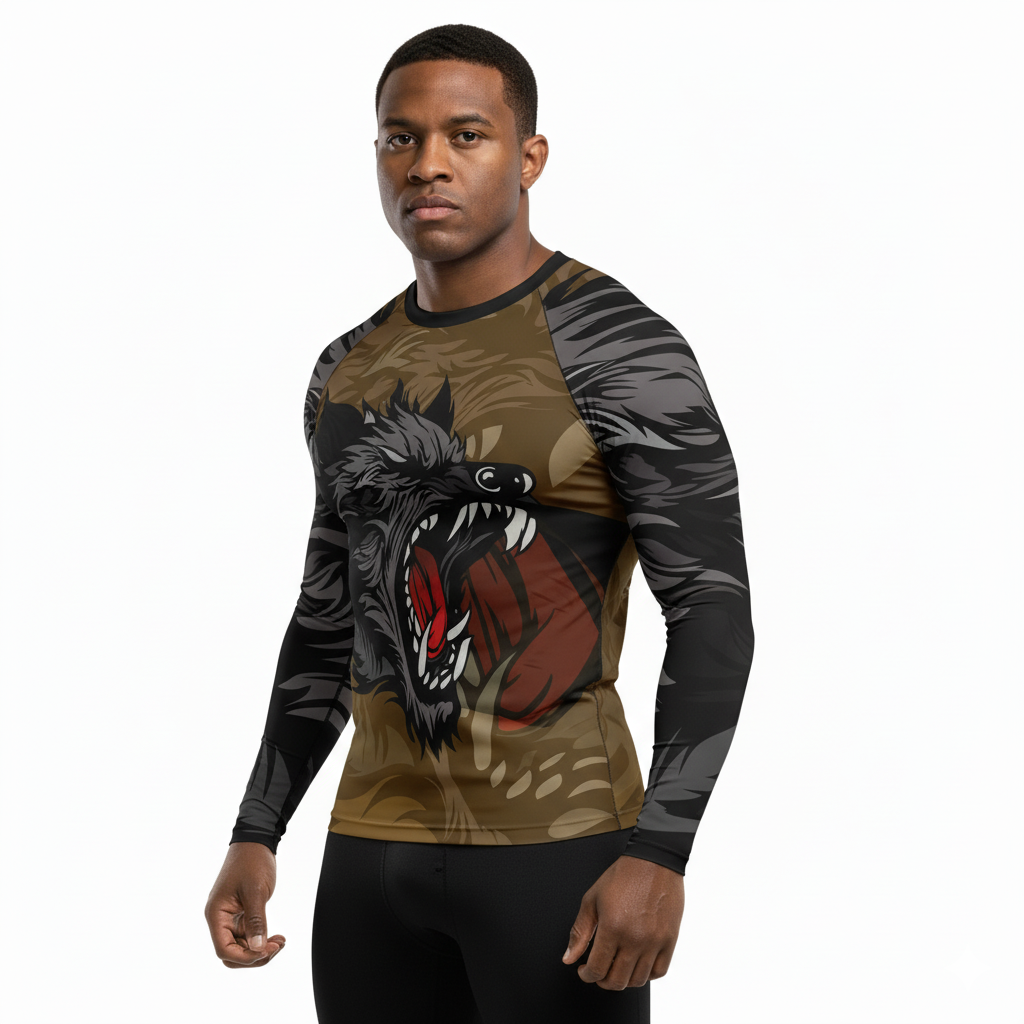 Wolf Premium Sublimated Rashguard Kids Adults Unisex