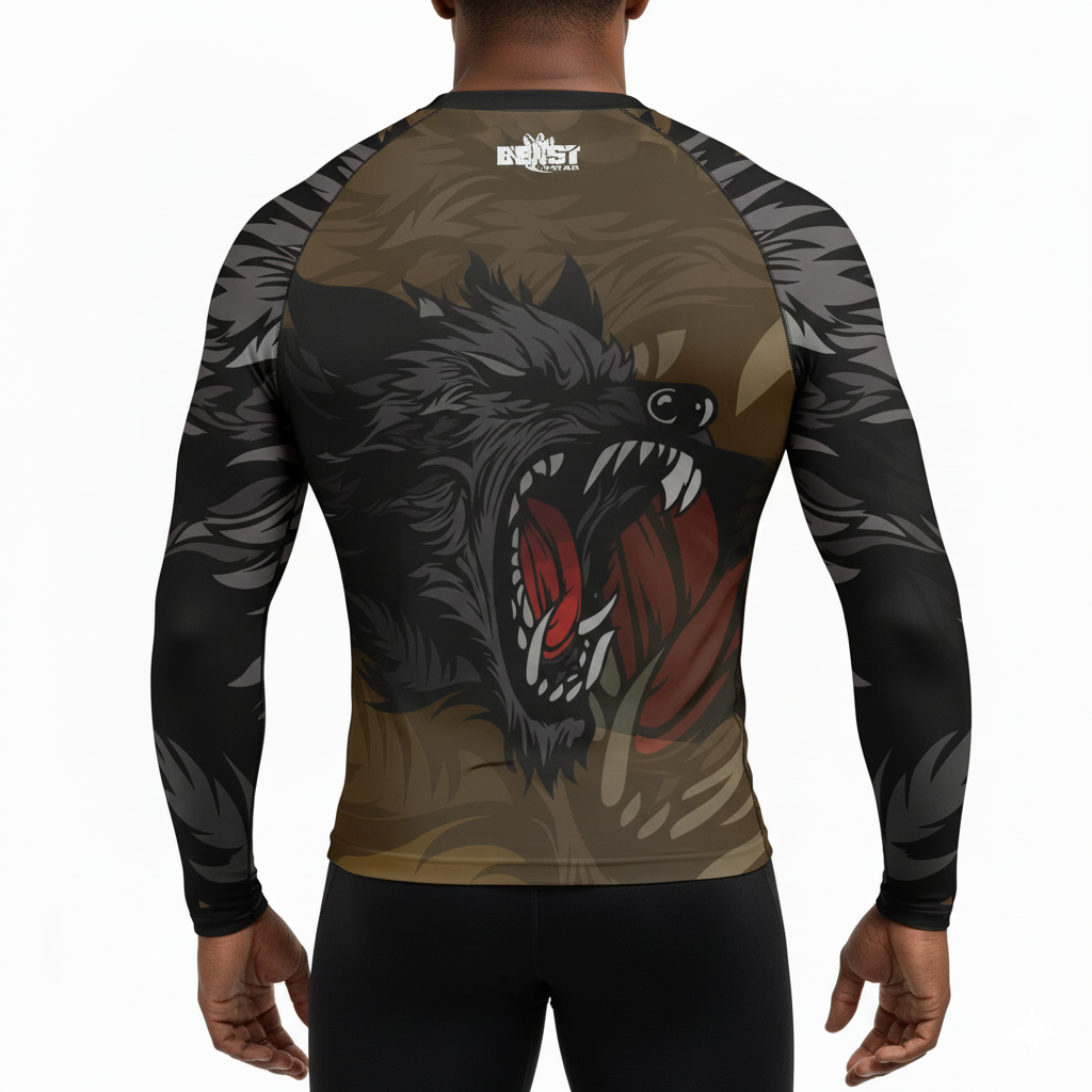 Wolf Premium Sublimated Rashguard Kids Adults Unisex