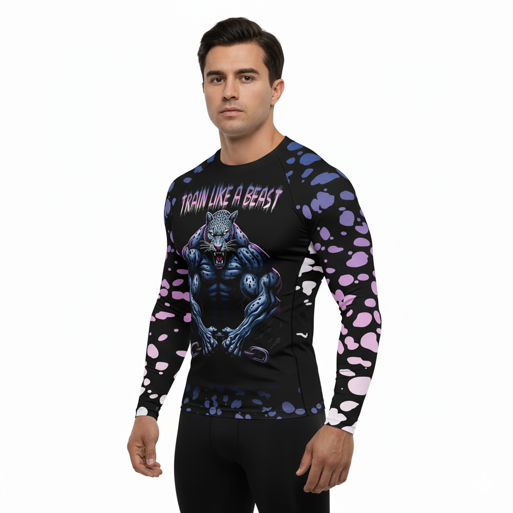 Train Like A Beast Premium Sublimated Rashguard Kids Adults Unisex