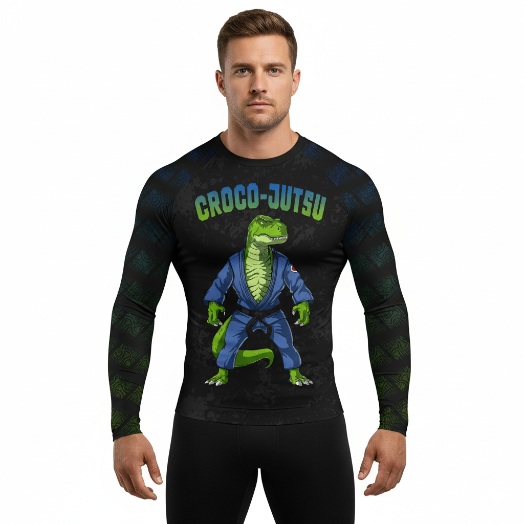 Croco Jutsu Premium Sublimated Rashguard Kids Adults Unisex