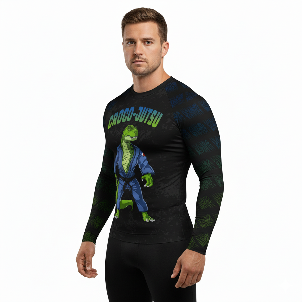 Croco Jutsu Premium Sublimated Rashguard Kids Adults Unisex