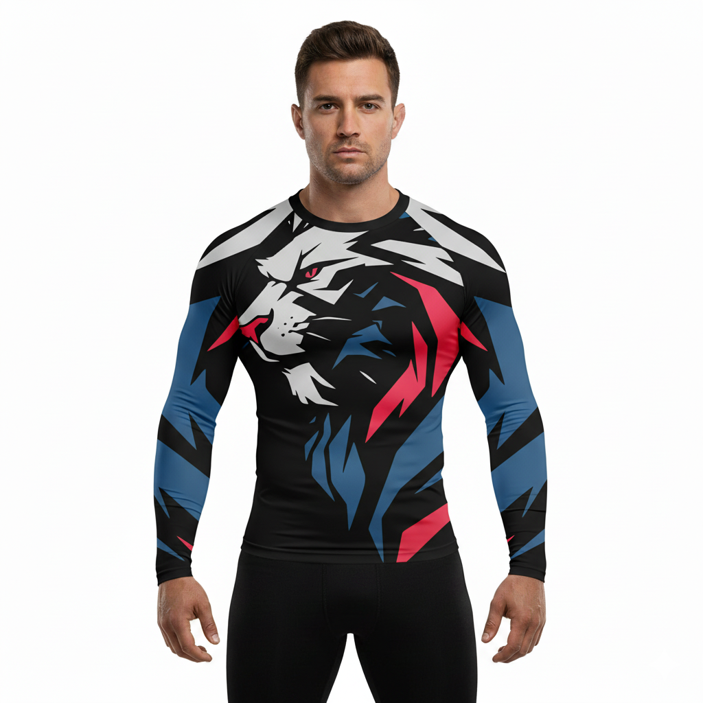 Tiger Premium Sublimated Rashguard Kids Adults Unisex