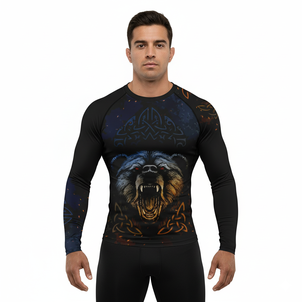 Bear Premium Sublimated Rashguard Kids Adults Unisex