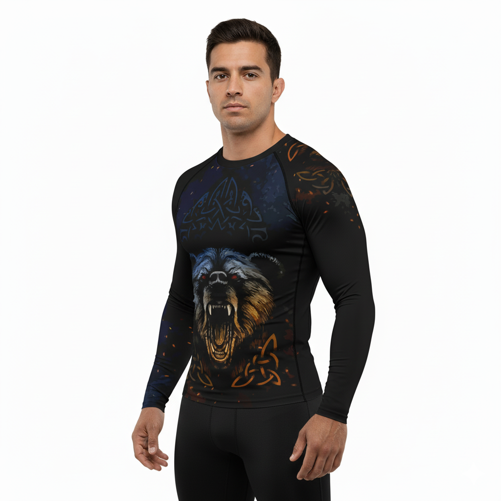 Bear Premium Sublimated Rashguard Kids Adults Unisex