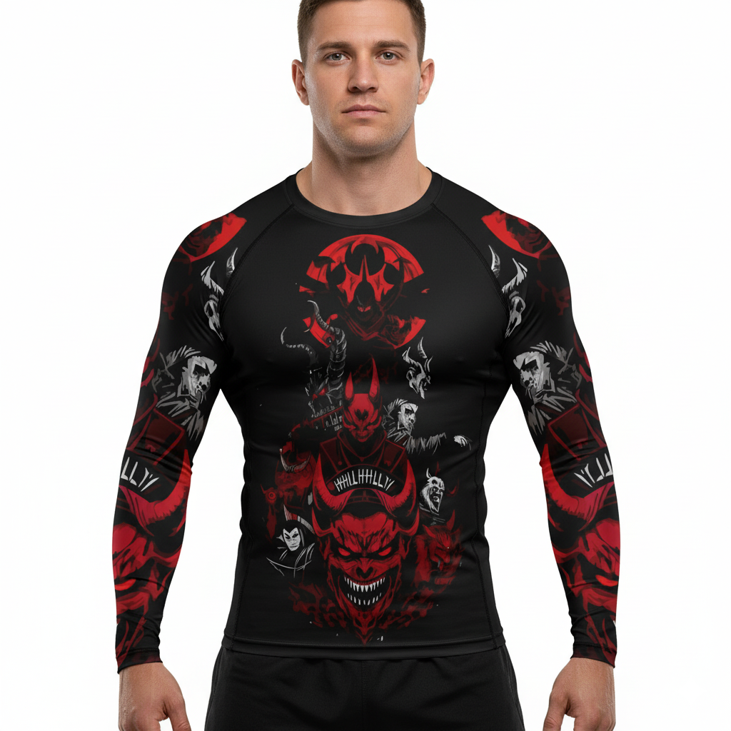 Devil Premium Sublimated Rashguard Kids Adults Unisex