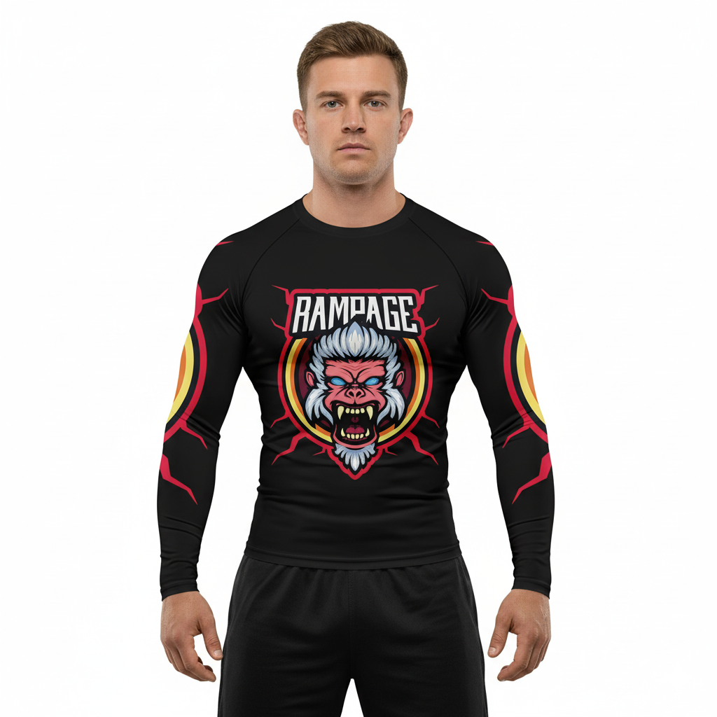 Rampage Premium Sublimated Rashguard Kids Adults Unisex