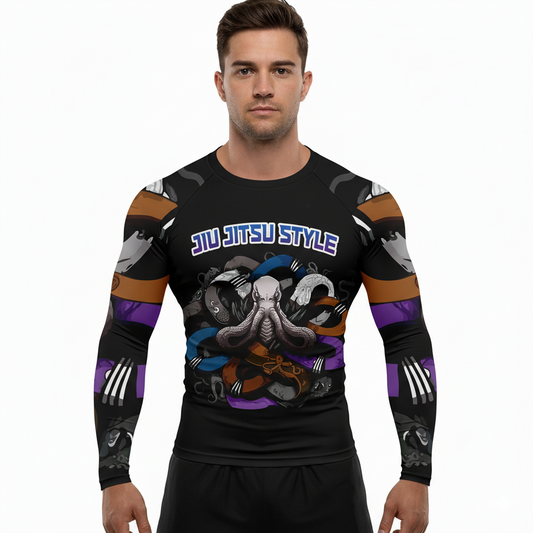 Jiu Jitsu Style Premium Sublimated Rashguard Kids Adults Unisex