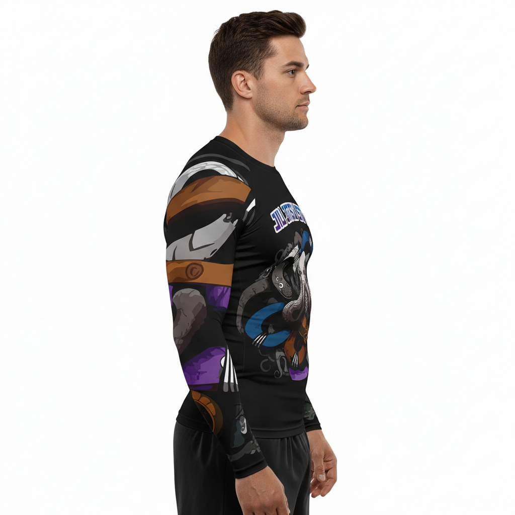 Jiu Jitsu Style Premium Sublimated Rashguard Kids Adults Unisex
