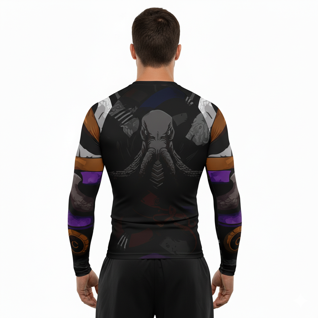 Jiu Jitsu Style Premium Sublimated Rashguard Kids Adults Unisex