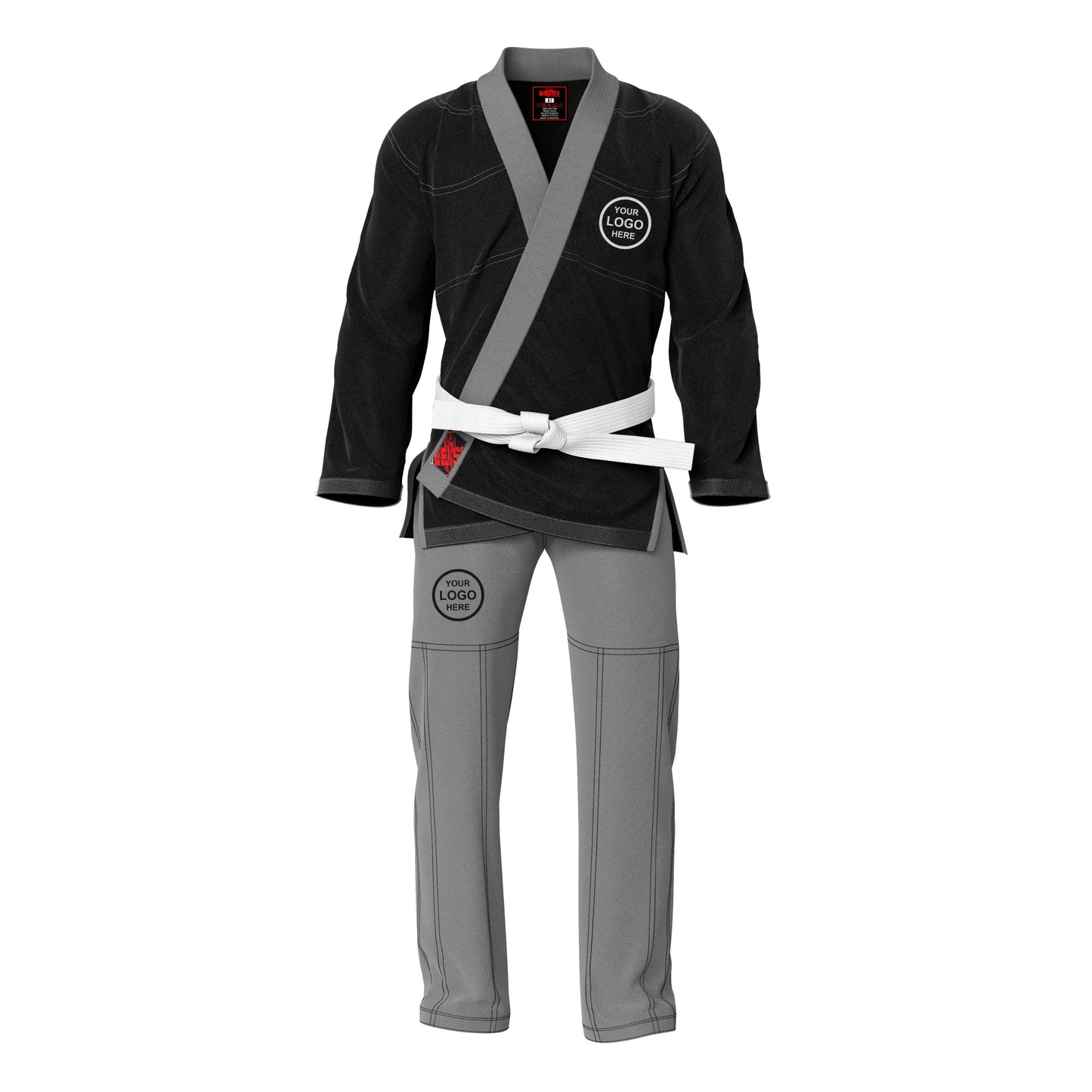 Adult unisex Brazilian Jiu Jitsu BJJ gi with a stylish contrast color design