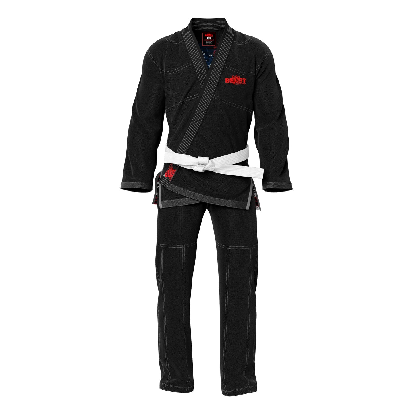 Beast Fight Gear - Professional Unisex Brazilian Jiu-Jitsu Gi with Inner Sublimation