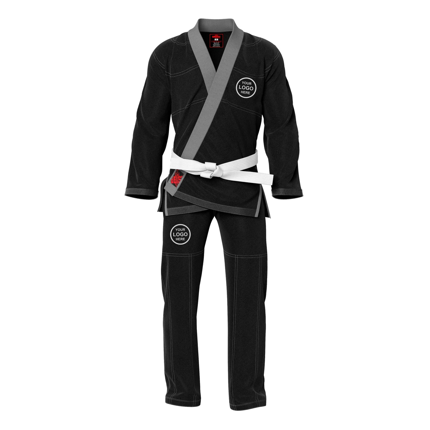 Adult unisex Brazilian Jiu Jitsu BJJ gi with a stylish contrast color design