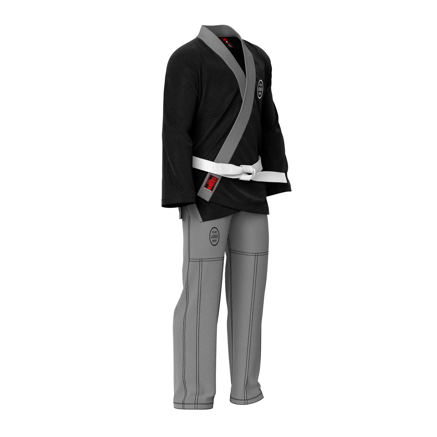 Adult unisex Brazilian Jiu Jitsu BJJ gi with a stylish contrast color design