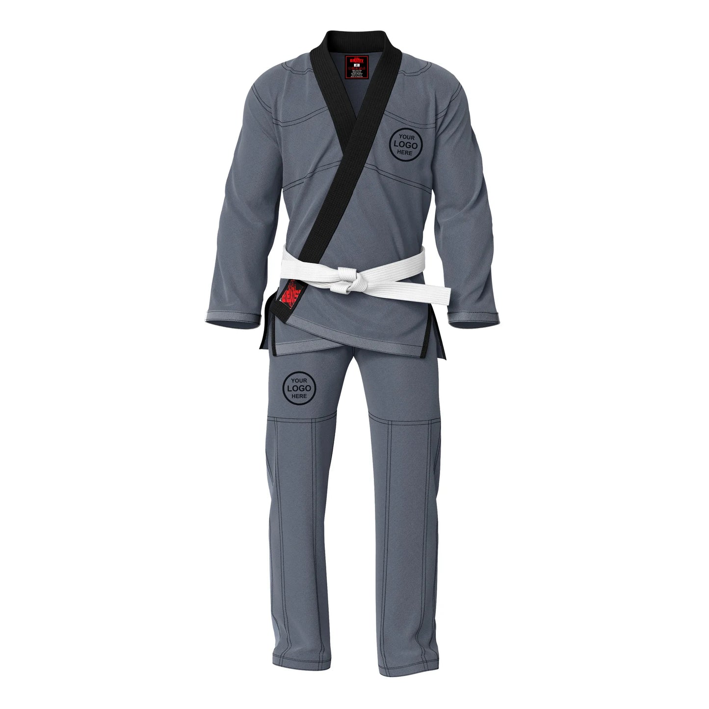 Adult unisex Brazilian Jiu Jitsu BJJ gi with a stylish contrast color design