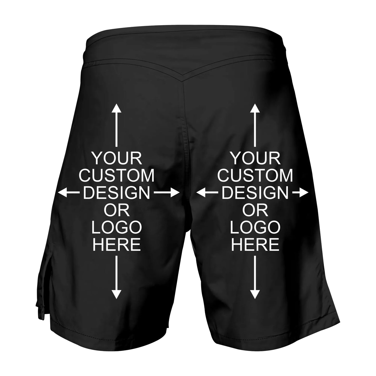 Custom Blackout Sublimated MMA Shorts Perfect for MMA, BJJ & Muay Thai