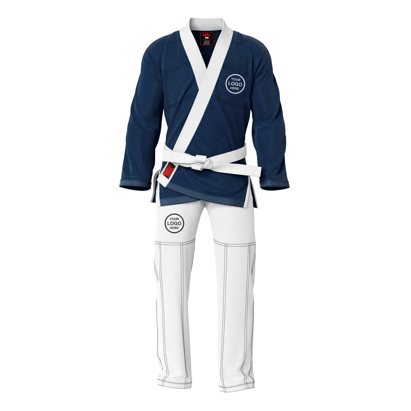 Adult unisex Brazilian Jiu Jitsu BJJ gi with a stylish contrast color design