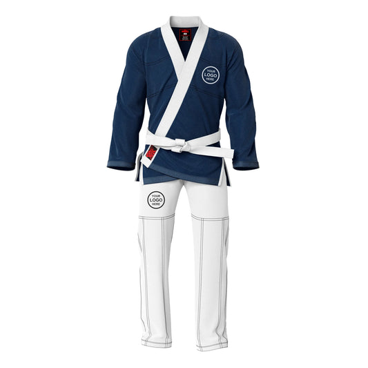 Adult unisex Brazilian Jiu Jitsu BJJ gi with a stylish contrast color design