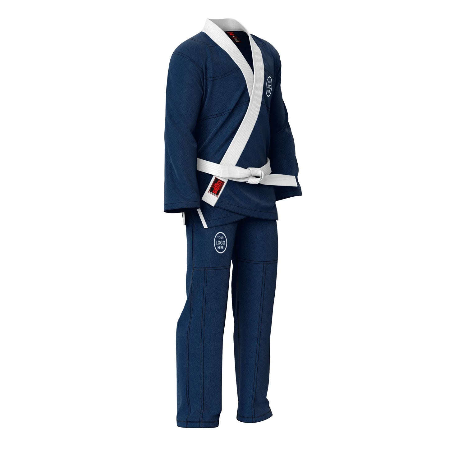 Adult unisex Brazilian Jiu Jitsu BJJ gi with a stylish contrast color design