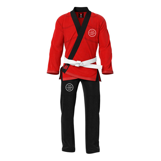 Adult unisex Brazilian Jiu Jitsu BJJ gi with a stylish contrast color design