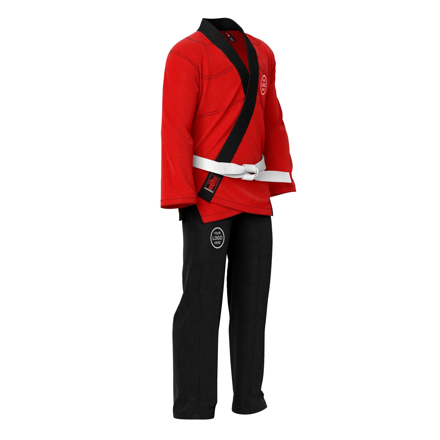 Adult unisex Brazilian Jiu Jitsu BJJ gi with a stylish contrast color design