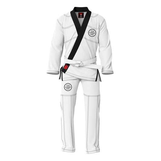 Adult unisex Brazilian Jiu Jitsu BJJ gi with a stylish contrast color design