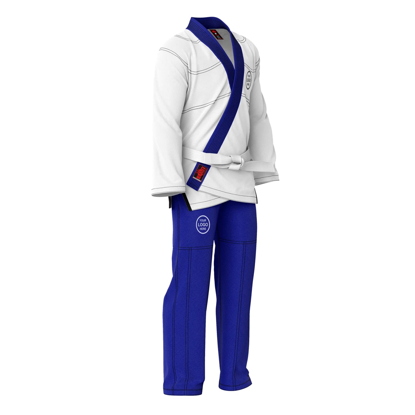Adult unisex Brazilian Jiu Jitsu BJJ gi with a stylish contrast color design