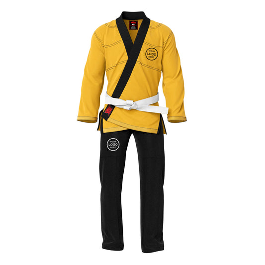 Adult unisex Brazilian Jiu Jitsu BJJ gi with a stylish contrast color design